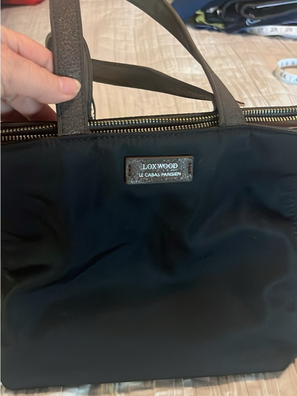 Black Le Cabas Parisien Nylon Tote